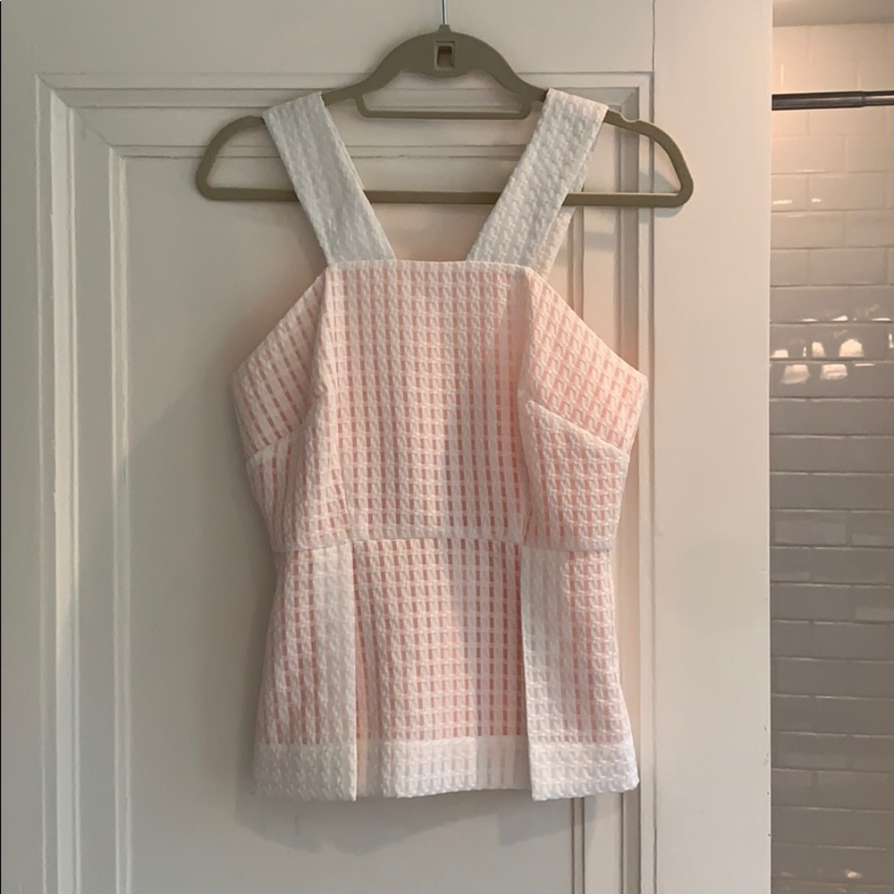 Maeve Anthropologie White Pleated Top